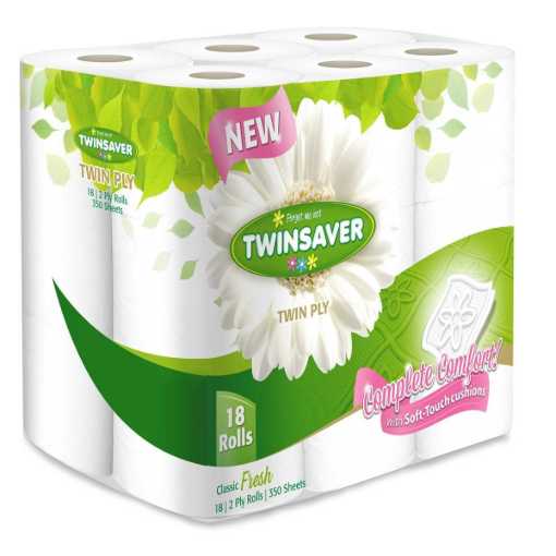 Picture of Twinsaver Essentials 2 ply toilet paper 18's