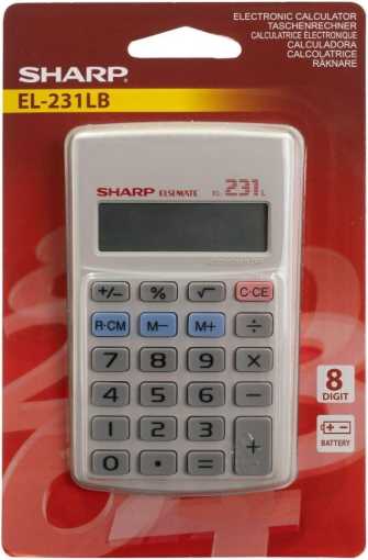 Picture of Calculator Hheld Sharp El231L 8 Digt