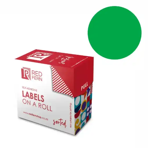 Picture of Label Round 25Mm Flu Green 125Pk
