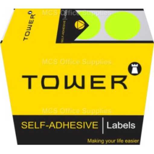 Picture of Label Round 25Mm Flu Lime 125Pk