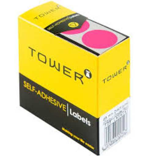 Picture of Label Round 25Mm Flu Pink 125Pk