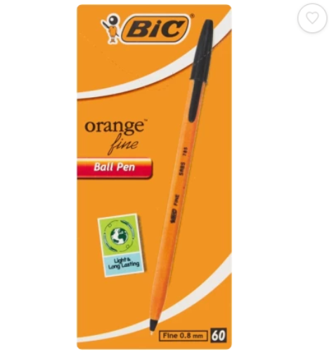 Picture of Pen Bp Bic Orange Fine 0.7Mm Blk