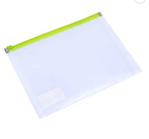 Picture of Zip Pvc Book Bag 355X280Mm Black