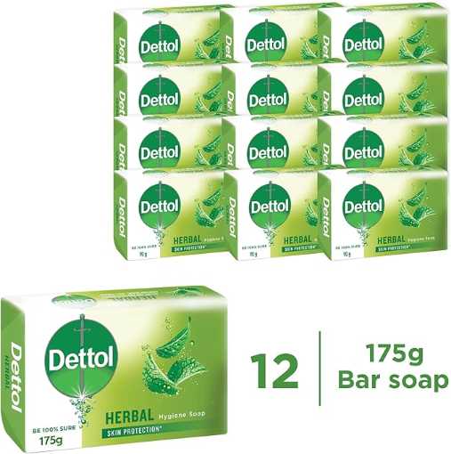 Picture of Dettol 12x175g Bar Soap, Hygeine Hand & Body Soap